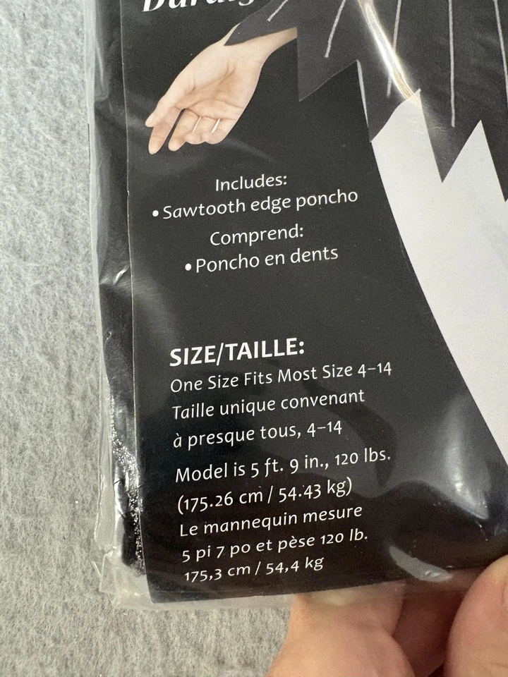 Fun World Spiderweb Poncho Mujer Talla Única 4-14 Negro Plata Disfraz Halloween Foto 3 de 4