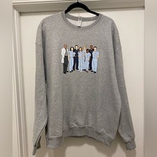 Sudadera Grey’s Anatomy Novedad Cuello Redondo Talla XL TV Cast Meredith Gris Exfoliantes