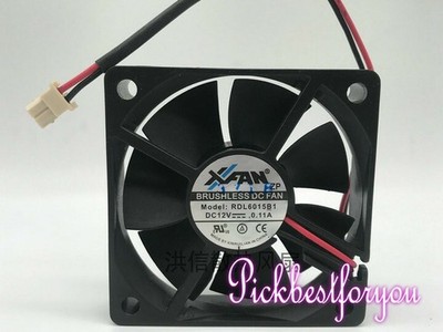 1PC XFAN RDL6015B1 DC12V 0.11A 6015 6CM silent fan 90Warranty  #wd