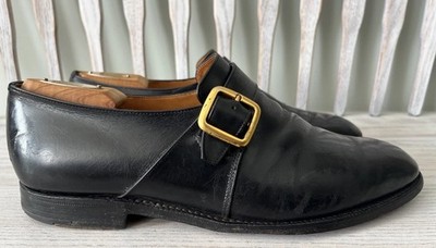 Church's Westbury US Size 11.5 UK 10.5 G Black Leather Monk Strap
