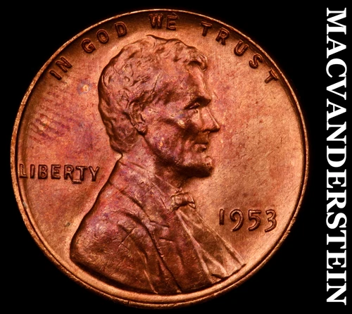 1953 Lincoln Wheat Cent- Choice Gem Brilliant Uncirculated Luster #i9512