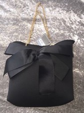 ULTA BEAUTY Womens Black Bag Neoprene Bow & C...