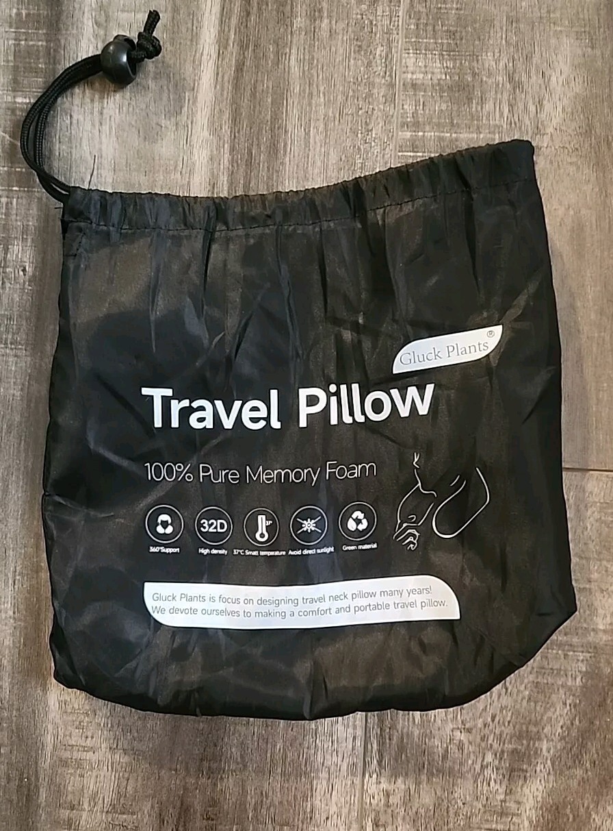 U Shaped Memory Foam Travel Neck Pillow in Blue for Comfortable Trips-image