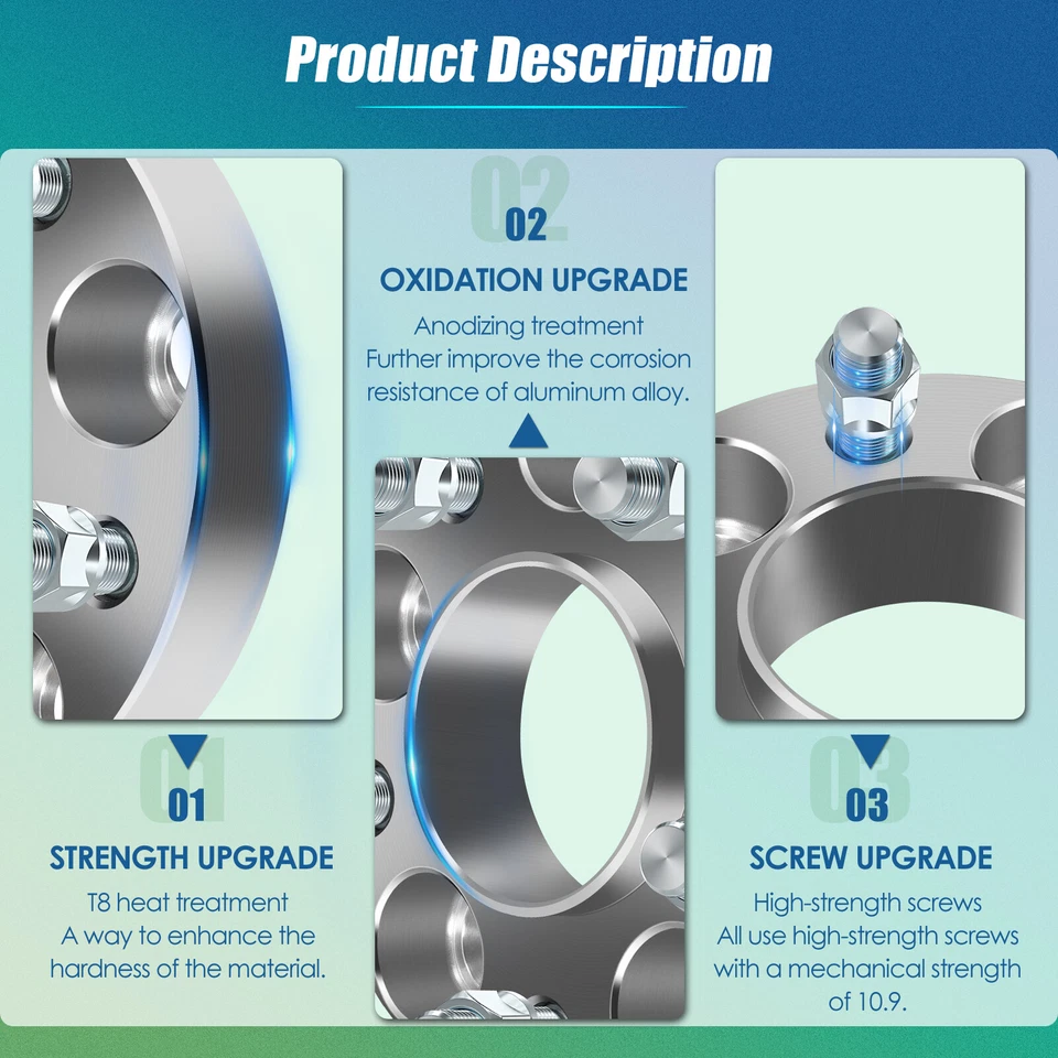 4 шт колесных распорок 1 дюйм Hubcentric 5x4,5 5x114,3 для Hyundai Elantra Mazda 6 Jeep - Изображение 3 из 4