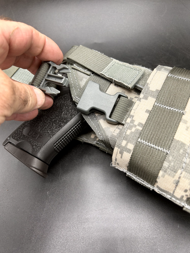 HK USP w/ Light 🇺🇸 USA Holster Canvas Leg Drop Camouflage Molle, H&K Heckler - Picture 4 of 9