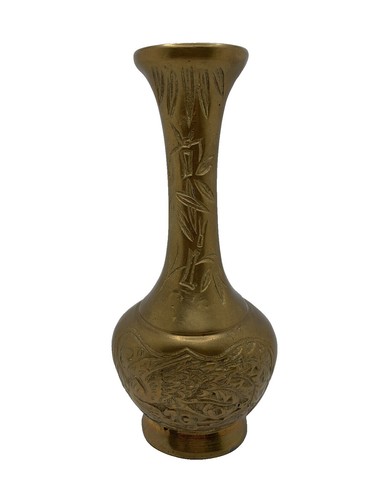 Takaoka Toyo Vintage Vase with Crane motif, Gold Silver Japanese
