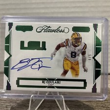 2023 Flawless Collegiate #TLS-BJO BJ Ojulari Team Logo Signatures Emerald /5