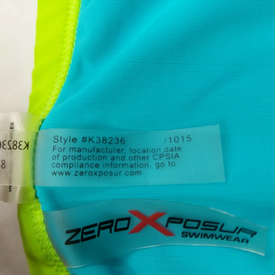 Falda de natación ZeroXposur para niñas talla 10 azul negra elástica playa piscina Foto 4 de 4