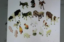 18pc Bagged Classic Farm Animal Playset TNZ-7 Hard Vinyl 3+ Horse Cow Donkey Pig