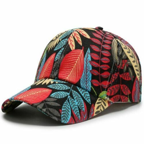 Men Women Hat Leaf Butterfly Print Face Cap Color Baseball Summer Sports Shade - Picture 1 of 18
