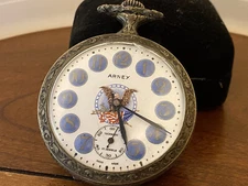 Vintage Arnex Delemont Kennedy Commemorative Pocket Watch Unitas 17j Runs Great