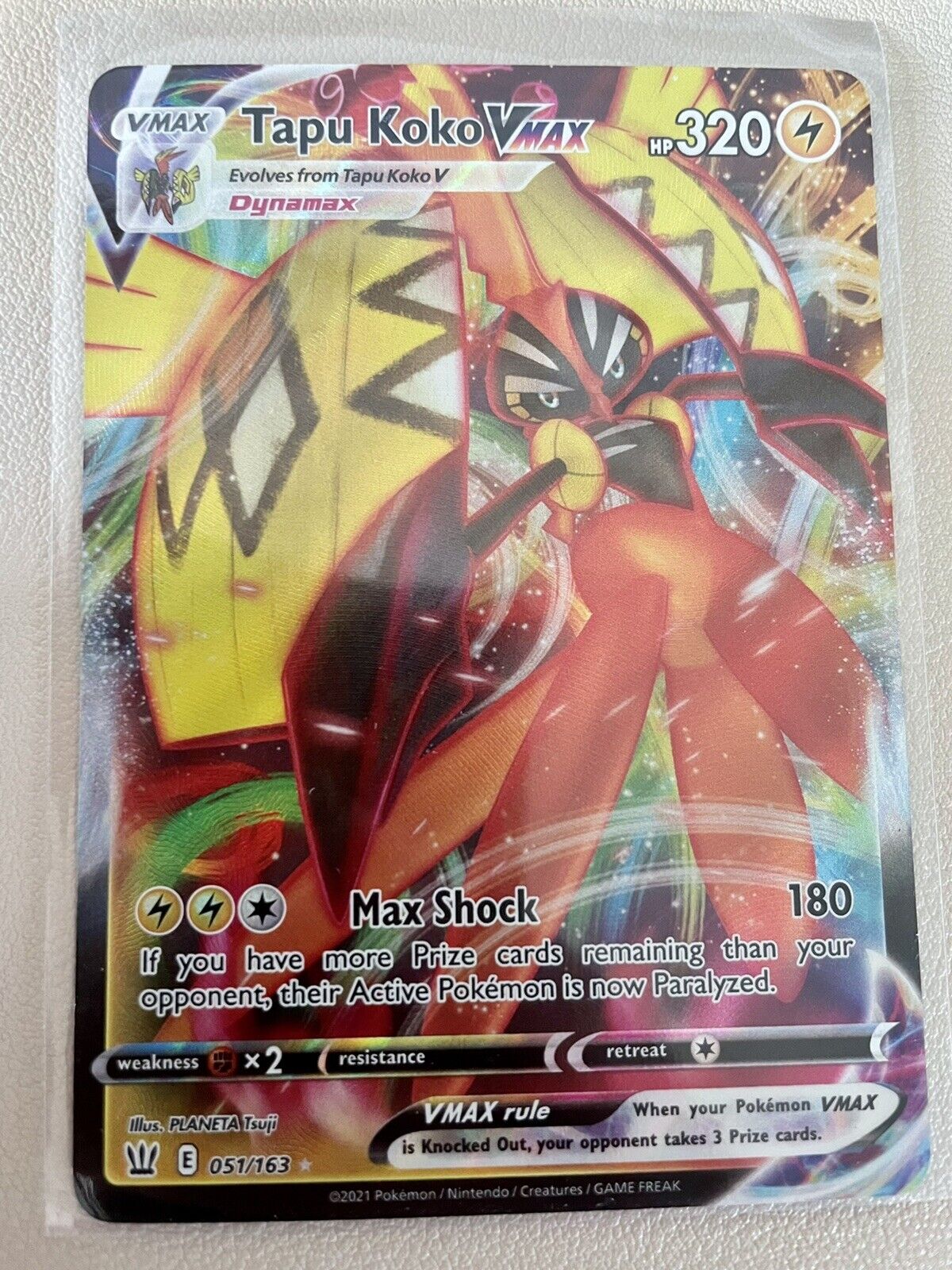 Carta Pokemon Tapu Koko VMAX Português 051/163 Card Original Copag Estilos  de Batalha