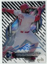 2018 Topps High Tek CARLOS SANTANA BLACK ORBIT DIFFRACTOR /50 AUTO AUTOGRAPH