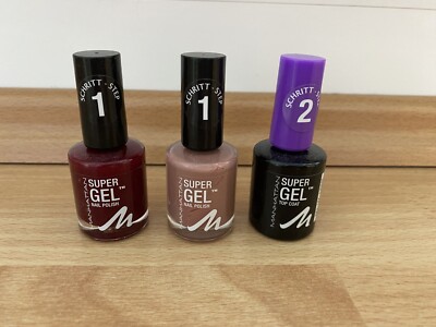 Manhattan Super Gel Nail Polish | 2x Step 1 & 1x Step 2 | Nagelgel | Neu