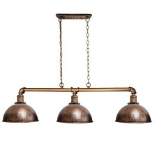 Industrial 3 Light Pendant Ceiling Lamp Vintage Metal Dome Hanging Light E27 UK