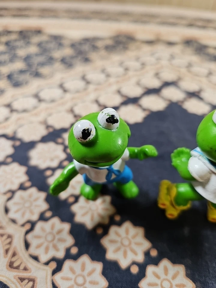 LOTE DE COLECCIÓN de 3 FIGURA PVC Bebé Jim Henson Muppet Bebés Bebé Kermit Patinaje sobre Ruedas 1988 Foto 2 de 4