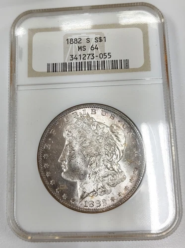 1882 S MORGAN SILVER DOLLAR! GRADED MS64 BY NGC!
