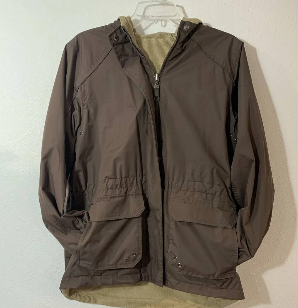 Women's Size Small St. John's Bay Brown And Tan Reversible Hooded Jacket  Coat | eBay