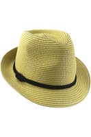 Summer Fedora Hat With Nautical Rope Band Summer Fedora Hat With Nautical Rope Band