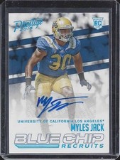 MYLES JACK 2016 PRESTIGE BLUE CHIP RECRUITS UCLA BRUINS ROOKIE AUTO RC #D 69/100