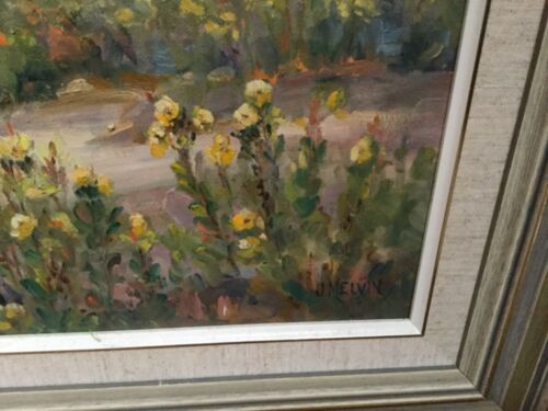 JEAN MELVIN OIL PAINTING “SUMMER AT LAKE JINDABYNE “ TOTAL SIZE 73 cm x 62 cm  - Picture 1 of 4