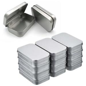 Rectangular Metal Tin Storage Box Case Organizer Crafts For Money Coin Candy Key