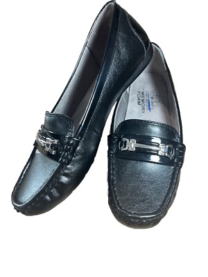 LIFE STRIDE Velocity Flex Comfort Black Slip On Women s Loafers Size: 7 Wide