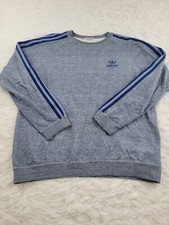 Vintage ADIDAS TREFOIL DESCENTE 3 Stripes Crewneck Long Sleeves Sweatshirt Sz M
