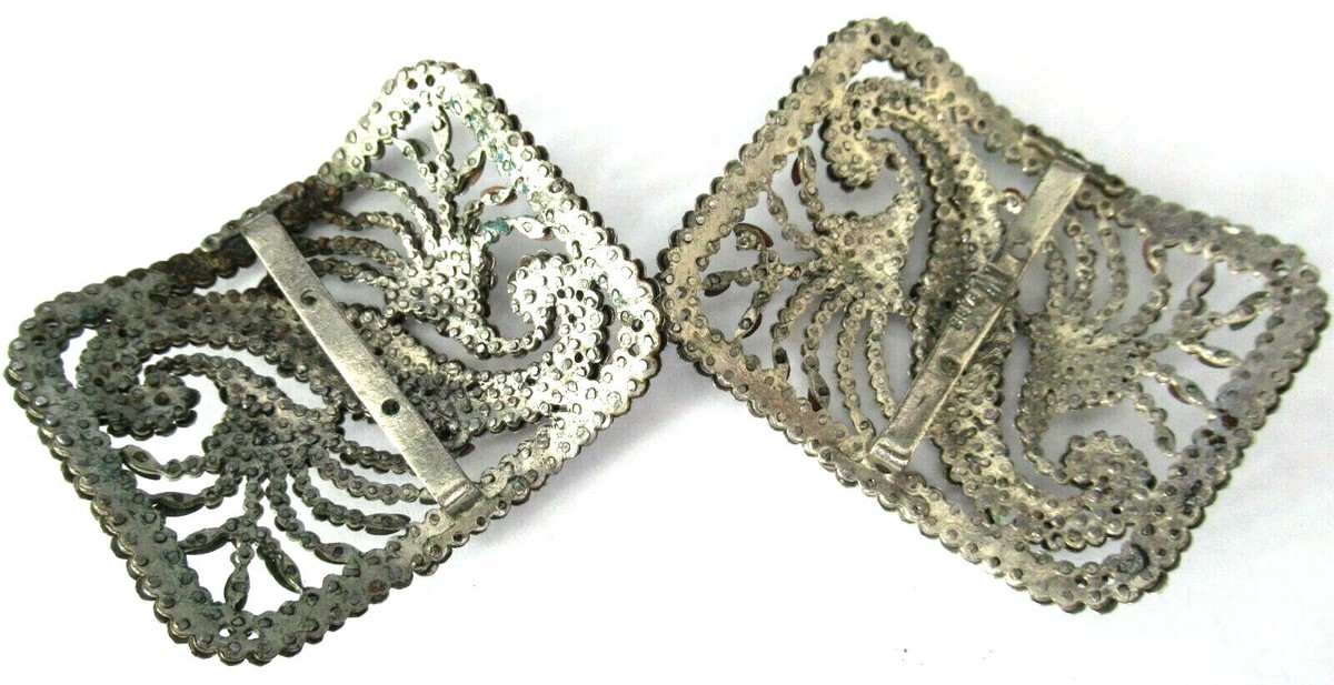 LW PARIS French Cut Steel Ornate Vintage Shoe Clip Buckle Set | eBay