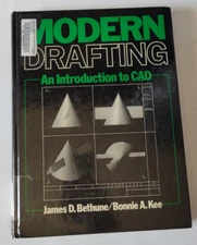 Modern Drafting An Introduction to CAD Textbook James Bethune 1989 Ex Library