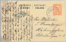 66695 - FINLAND - Postal History - POSTAL STATIONERY CARD  from ALAVIESKA 1929
