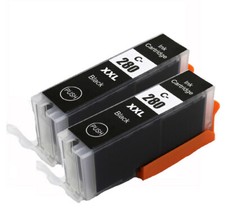 2PK BLACK Ink Cartridges works for PGI-280XXL PGBK Canon TS6120 TS6220 TS6320