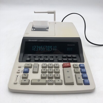 USED SHARP COMPET CS-2870H 12 Digit 4.5 LPS Printing Calculator AS IS READ D