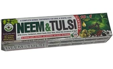 ORGANIC NEEM & TULSI Herbal Toothpaste By AL-RIYAN, Fluoride Free Vege Base