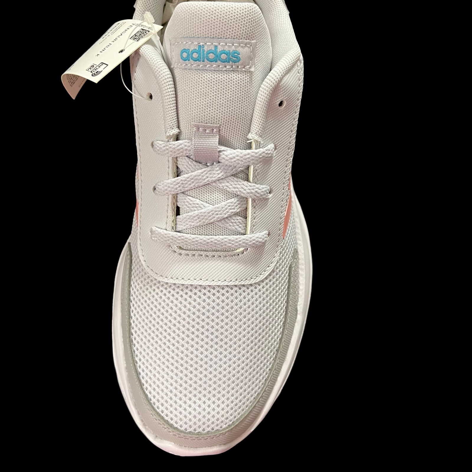 Adidas Tensaur Run Big Girls Sneakers Size 5.5 Gray Coral Lightweight