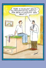 Complete Jerk Funny Tom Cheney Get Well Card - Greeting Card by Nobleworks