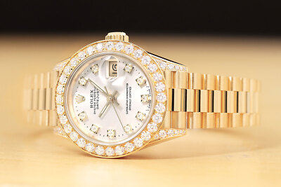 ROLEX LADIES DATEJUST PRESIDENT FACTORY DIAMOND DIAL 1.5 CT