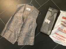 Wilvorst Weste Hochzeitsweste Gr. 48 mit Plastron ( Krawatte ) und Einstecktuch