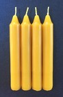 4x Handmade 100% Pure Beeswax Solid Table Taper Dinner Church Candles 12cmx1.5cm
