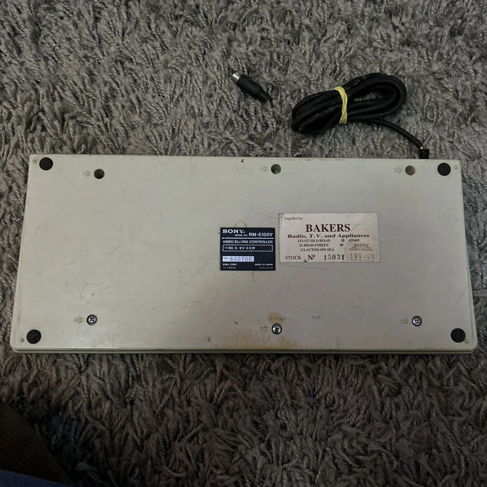 Sony RM-E100V Video Editing Controller Untested Prop Vintage - Image 2 of 3