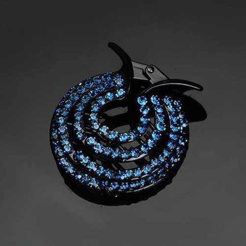 Rhinestone Floral Hair Claw Women Hair Pin Clip Roller Bird Nest Ponytail - Picture 11 of 16