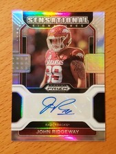 2022 Prizm Draft Sensational Signatures Silver John Ridgeway Arkansas Auto
