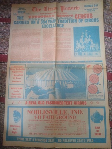 Vintage Hannaford Family Circus Flyer 1975 Season