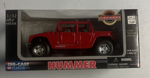 1996 New-Ray Toys 1:24 Red Hummer Pickup Truck #45323 Super Friction Motor - Picture 5 of 5