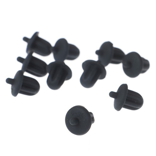 10pcs Black Rubber 6.35mm Audio Jack PC DVD Microphone Socket Dust Cover. Hy _tm - Photo 8/12
