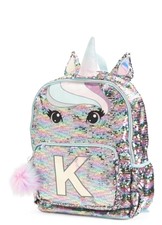 pastel initial flip sequin mini backpack