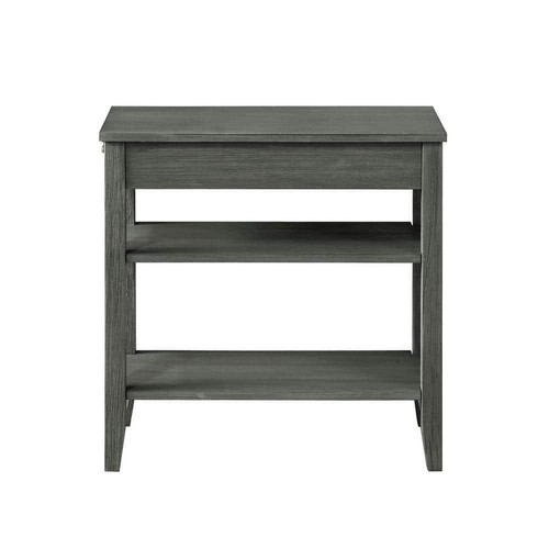 Convenience Concepts End Table American Heritage 11.25" (W) Dark Grey Wirebrush - Picture 2 of 6