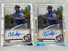 Alex Speas 2020 Bowman Chrome 1st Autograph Base + Refractor /499 SP Lot RC Auto