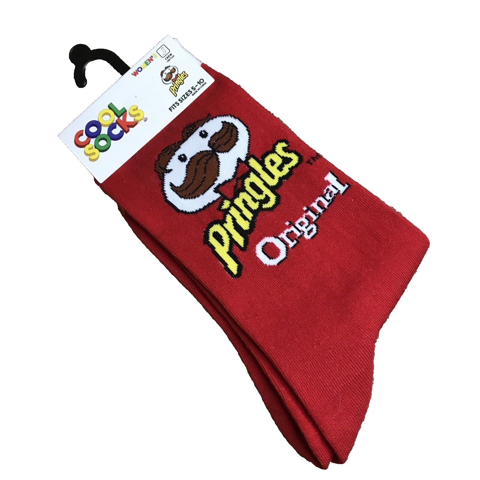 Pringles Crew Socks Pair Crew Women Fits Sizes 5-10 Unisex Snack Chips NEW-image