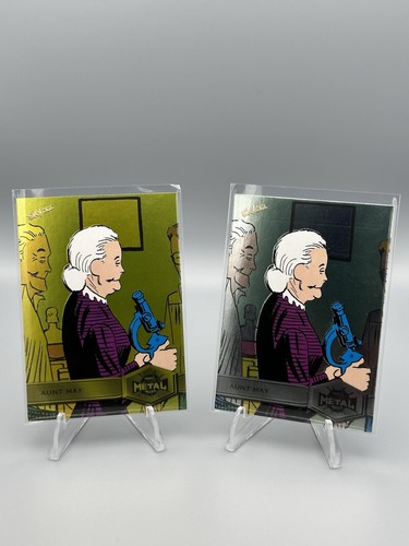2021 Skybox Marvel Metal Universe Lot of 2 Cards #106 Aunt May-Yellow FX & Base
